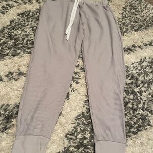 Little Bipsy Light Gray Waffle Knit Pants